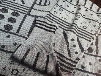 Sweterek miętowy we wzory rozm. L/40 MONDI - 4