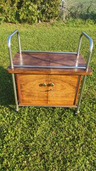 Chromový funkcionalistický servírovací stolek - 4