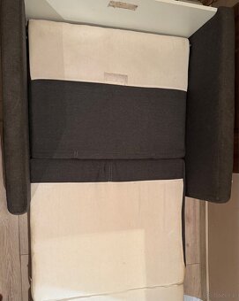 Fotel z opcją łóżka rozkładanego z pojemnikiem na pościel - 4