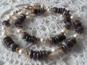 Naszyjnik masa perłowa perły - 4