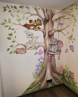 Tanie artystyczne malowanie ścian w pokoju dla dzieci - 4
