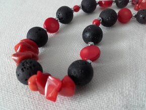 Naszyjnik koral lawa - 4