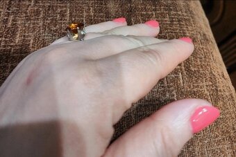 Pierścionek brązowe oczko - 4