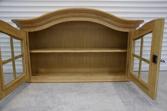 witryna wisząca z drewna dębowego - jak nowa - 4