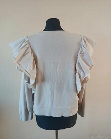 Beżowa bluza damska Zara M 38 100% bawełna - 4