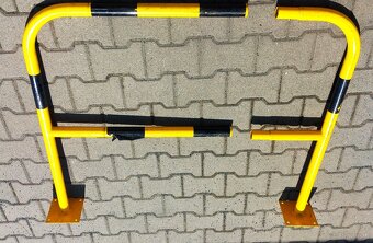 Barierki stalowe ochronne żółto-czarne - 4