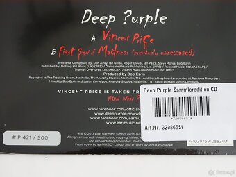 Deep Purple – Vincent Price Vinyl, 7", Limited Edition, Num - 4