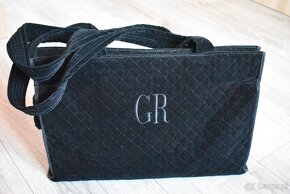 Torba shopper czarny aksamit - 4