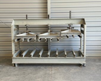 Prasa półkowa do drewna 3-sekcyjna 225 × 100 cm – solidna ra - 4