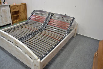 łóżko z materacami z drewna sosnowego - komplet jak nowy - 4