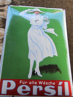 Stary szyld emaliowany Persil, 40x60 cm, w bardzo dobrym sta - 4