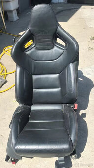 Audi R8 Fotele Wingback Kubełkowe OEM Czarna Skóra - 4