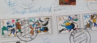 107 sztuk kopert obiegowych ze znaczkami Niemcy / NRD / DDR - 4