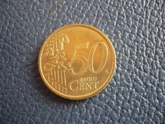 Moneta 50 Eurocent. Miguel Cervantes z 1999 roku. Stan BDB. - 4