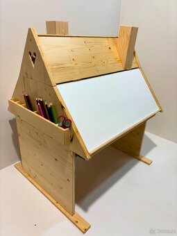 Zestaw mebli dziecięcych biurko/domek/skrzynia 4w1 z 2 tabor - 4