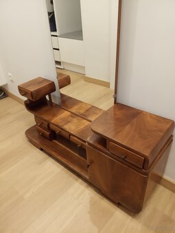 Drewniana toaletka z lustrem w stylu Art Deco - 4