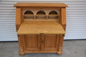 sekretarzyk z drewna świerkowego - super stan - 4