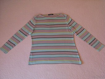 Lekka bluzka z długim rękawem, rozm. L w popielato-miętowe p - 4