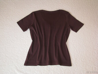 Brązowa koszulka, bluzka z krótkim rękawem T-shirt, rozm. 42 - 4