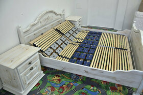łóżko z nowymi materacami i szafkami -komplet jak nowy - 4