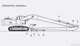 Ramię Long Reach 18,5 m do koparki 23 - 26 ton (wersja HD) - 4