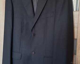 Marynarka, wełna, granat/czerń, na 182 cm - jak nowa - 4