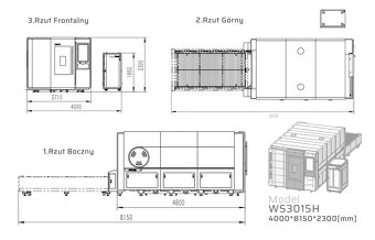 Fiber Laser wycinarka laserowa ploter CNC Weni 3015H -6kW - 4