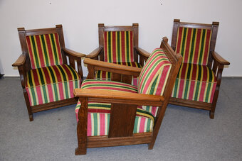 fotele z drewna dębowego - super stan - 4