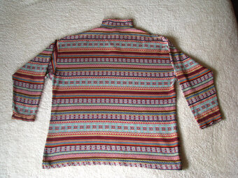 Bluza golf rozpinany pod szyją geometryczne wzory XXL sweter - 4