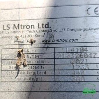 LS Tractor MT3.60 2021r. Parts,Części - 4