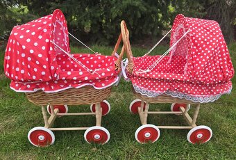 Wózek wiklinowy dla lalek - 4