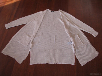 Kardigan, blezer, tunika, narzutka, długi sweter z kieszenia - 4