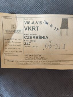 4 krzesła z obiciem z eko-skóry - 4