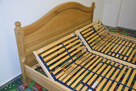 łóżko dębowe z materacami - jak nowe - 4