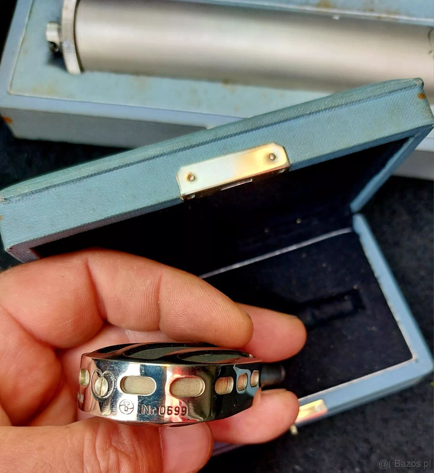 Zabytkowy mikrofon Telefunken Antik CM51 N i CMV 513 w etui - 5