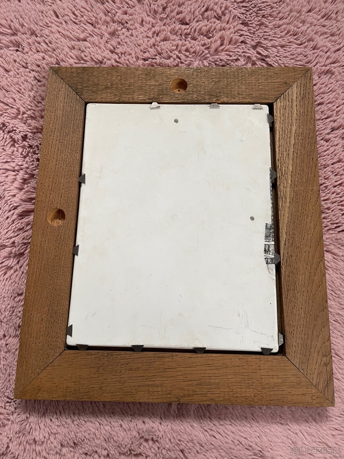 Porcelanowy /ceramiczny obraz w drewnianej ramie - 5