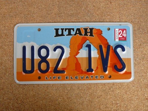 Tablica rejestracyjny USA, oryginał 4x Utah - 5