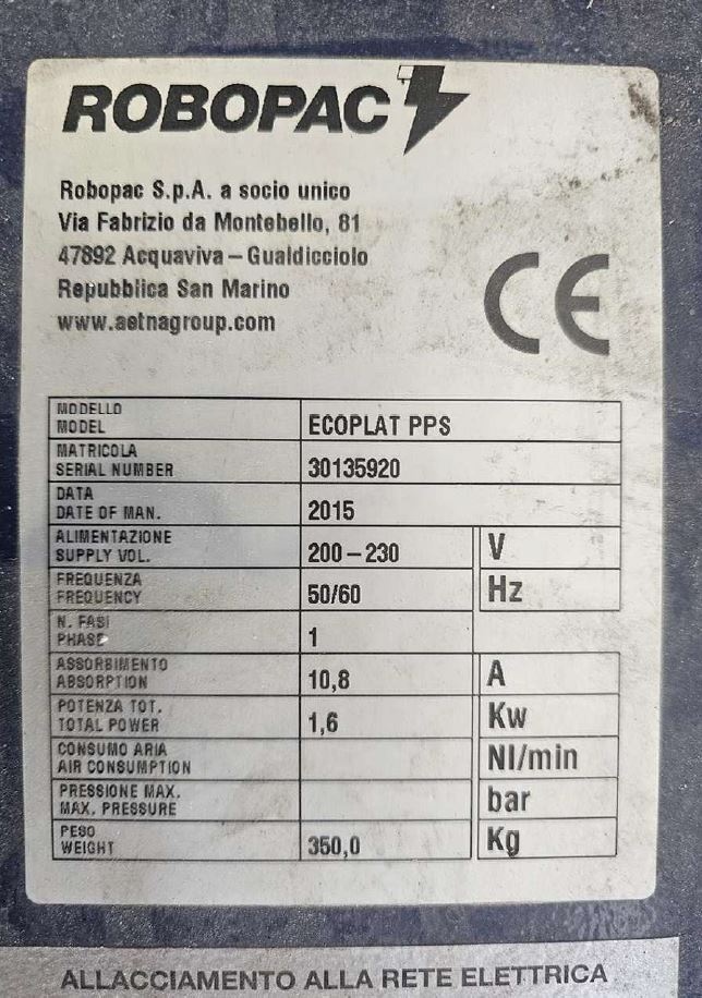 Syndyk sprzeda owijarkę ROBPAC ECOPLAST PPS - 5