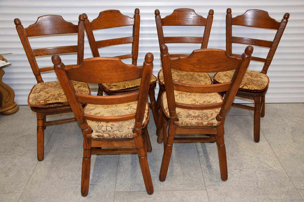 krzesła dębowe 6 sztuk - jak nowe - 5