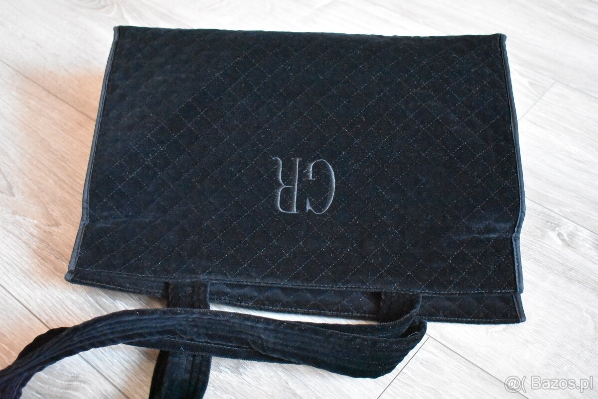 Torba shopper czarny aksamit - 5
