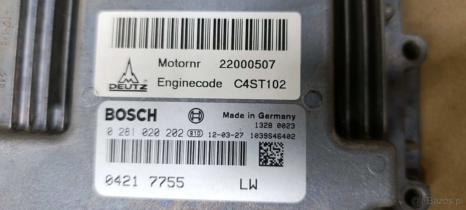Sterownik, komputer silnika ECU Bosch Deutz C4ST102 - 5