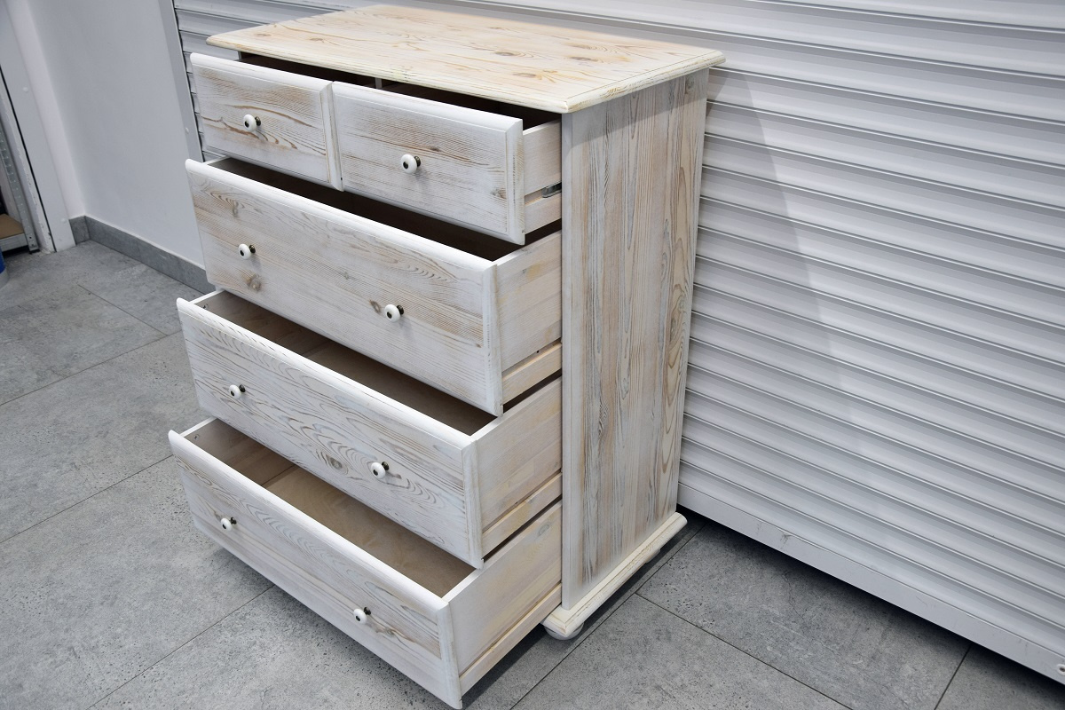 komoda z szufladami z drewna sosnowego - jak nowa - 5