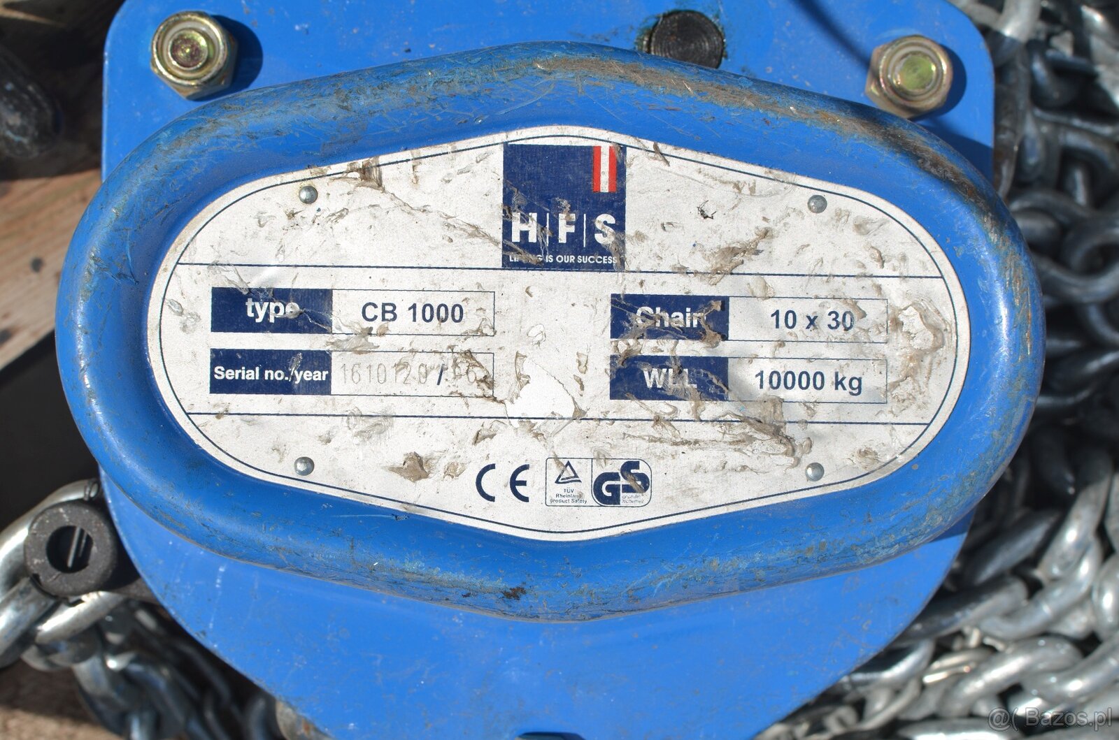 Ręczny wciągnik łańcuchowy CB 1000 (HFS Austria) – 10 000 kg - 5