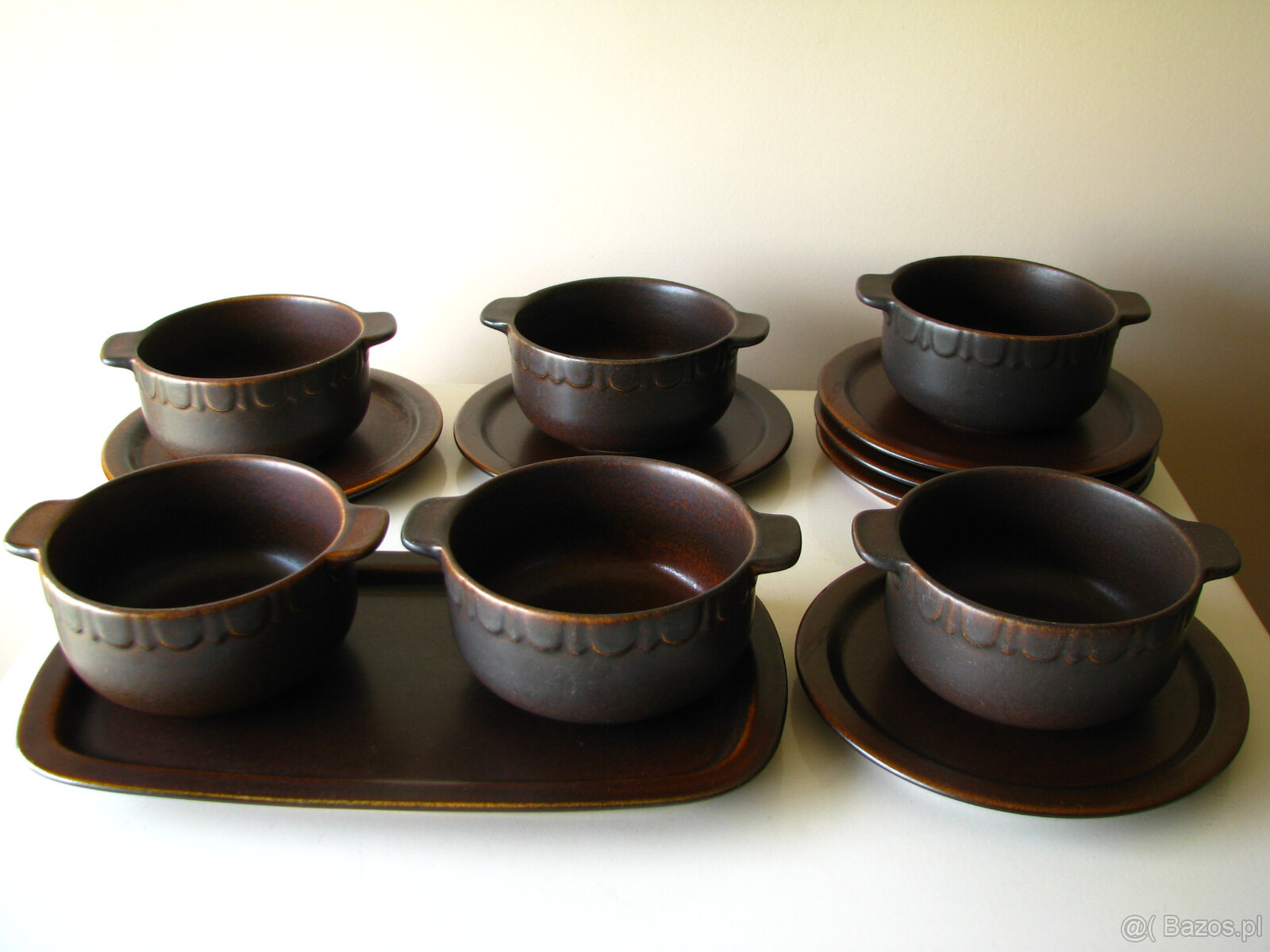 Kamionkowe miseczki z uszkami talerzyki i patera – tacka, na - 5