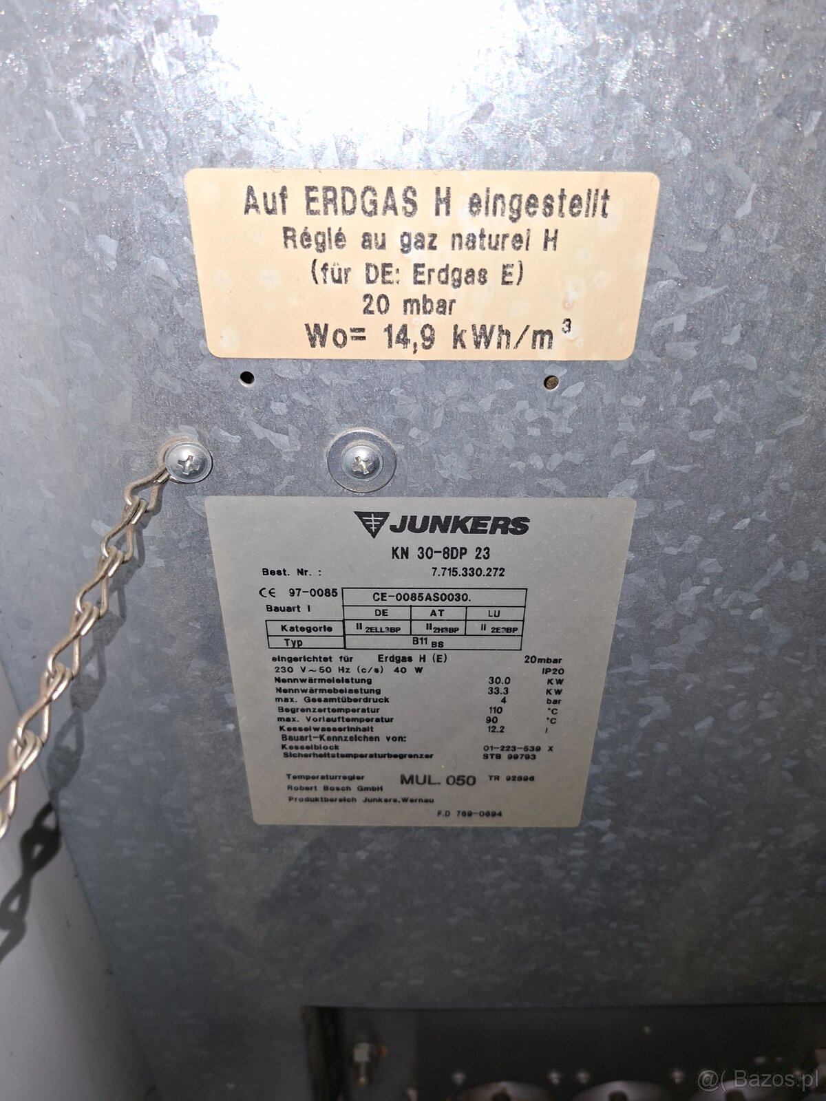 SPRZEDAM PIEC GAZOWY SUPRASTAR JUNKERS - 5