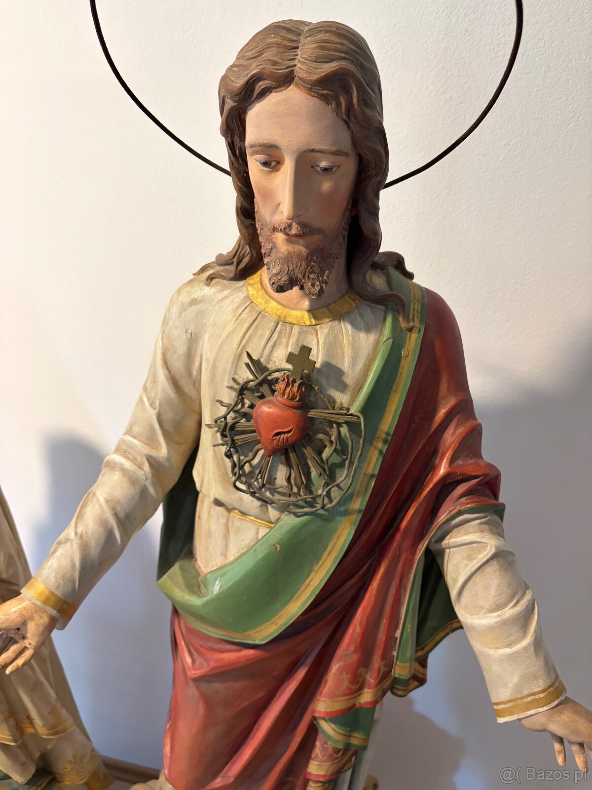 Drewniane figury świątynne 140 i 120 cm - 5