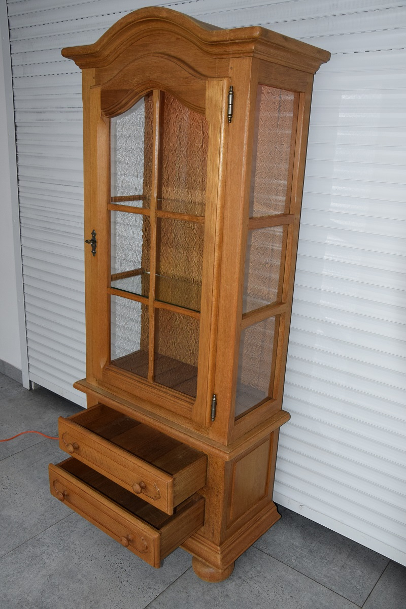 witryna z drewna dębowego - jak nowa - 5