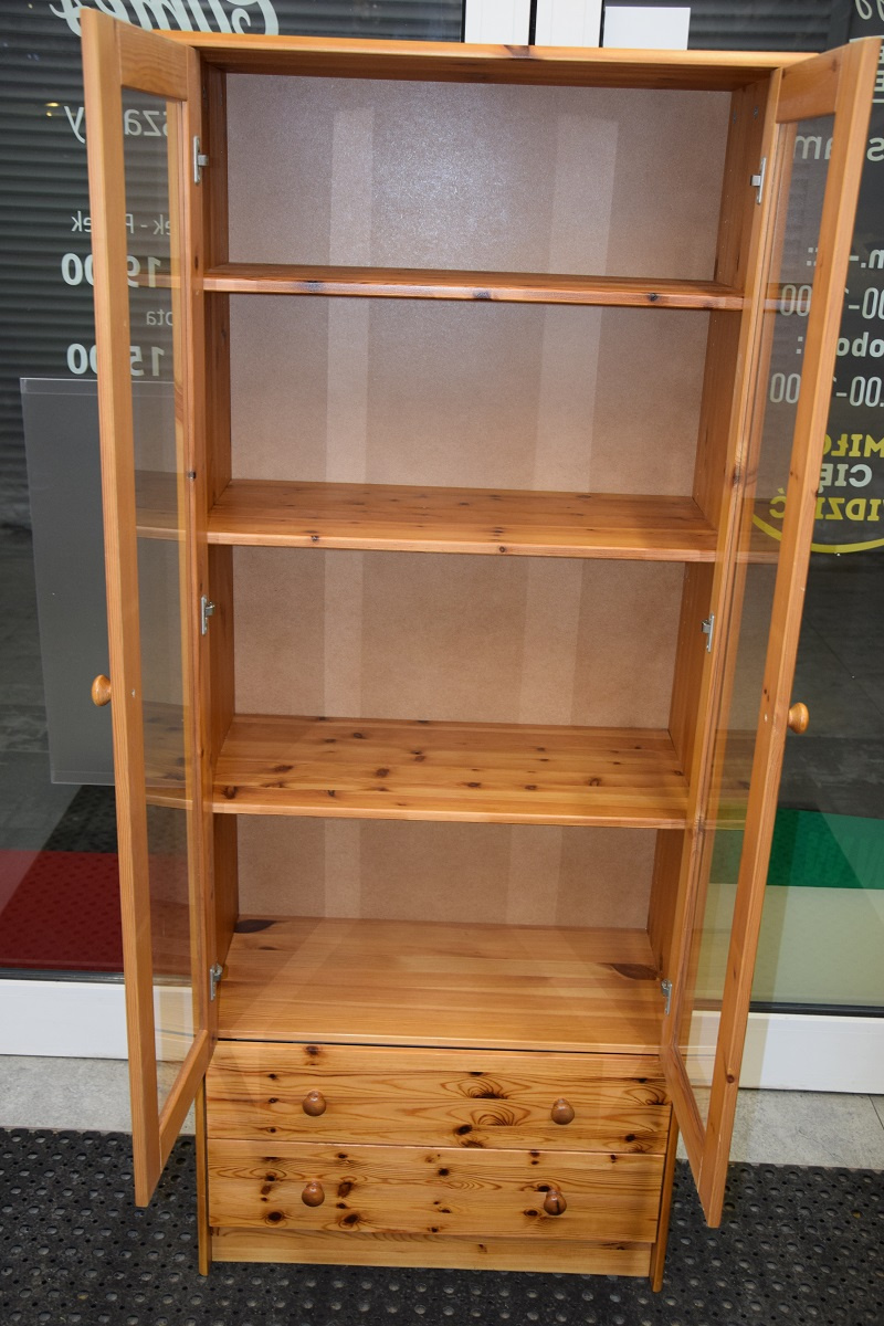 witryna z drewna sosnowego - jak nowa - 5