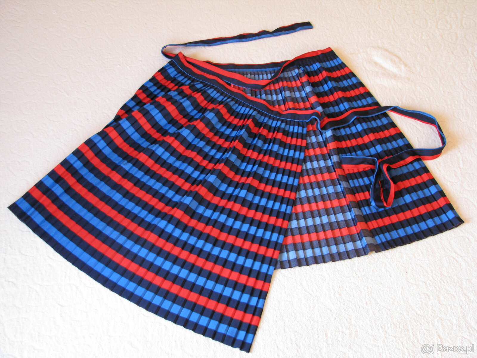 Spódnica plisowana wiązana jak fartuszek uniwersalny rozmiar - 5