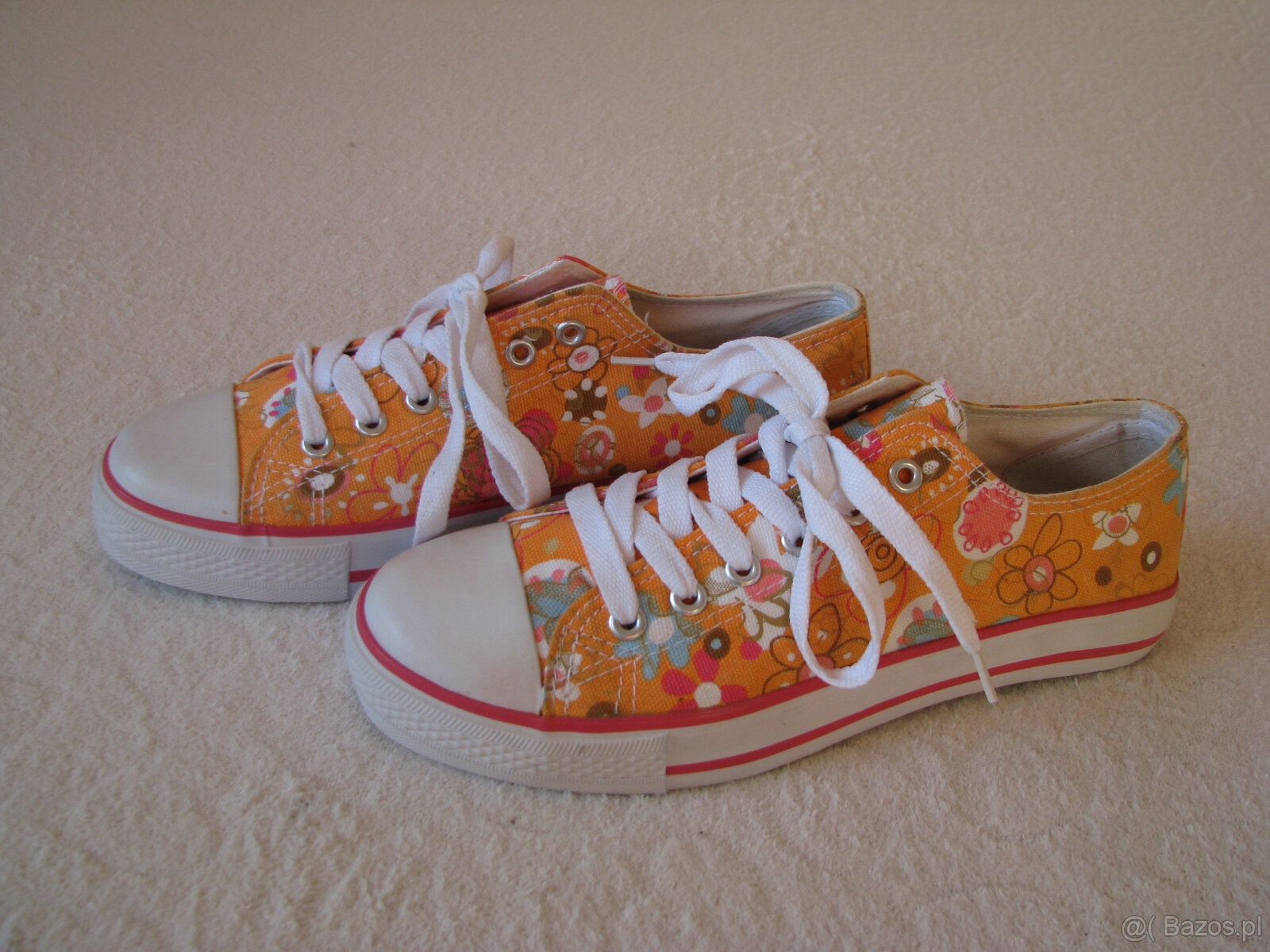 Tenisówki, półtrampki trampki z motywem kwiatowym Viva r. 40 - 5